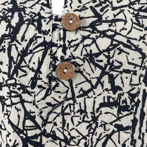 Soft Surroundings Raven Shift Dress Sz M Black White Flattering Boho Beachy NWOT - Picture 5 of 10